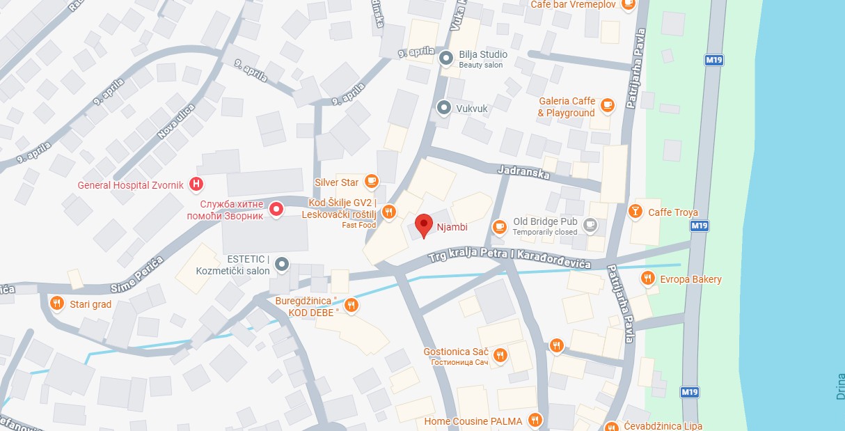 Google mapa lokacije Njambi Zvornik